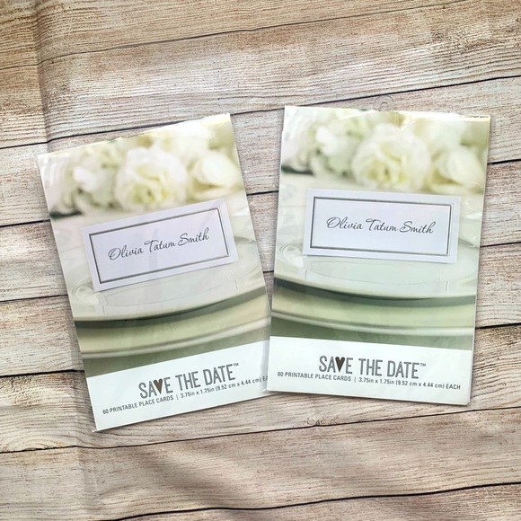 Save the Date | Party Supplies | Save The Date 2 Printable Place Cards ...